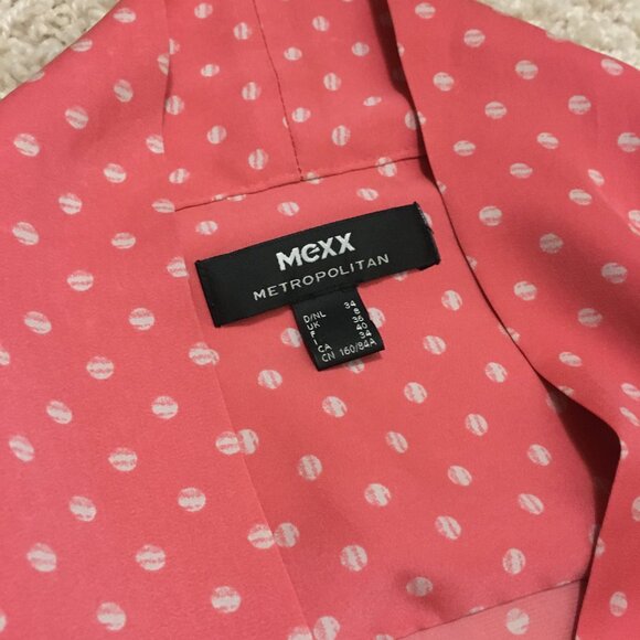 Coral Pink & Pearl Polka Dot Bow Tie Bubble Hem Tank - Picture 10 of 16